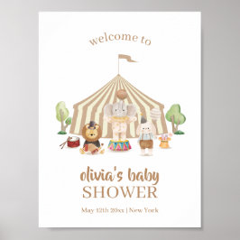 Boho Magical Safari Circus Baby Dusche Willkommen Poster