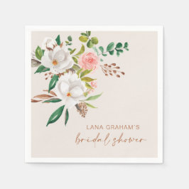 Boho Magnolia Napkin Brautparty Party L201 Serviette