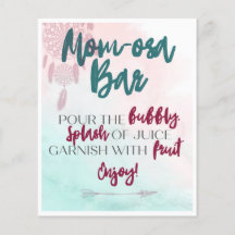 Boho Mama-osa Bar Table Card