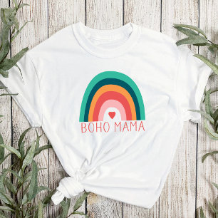 Boho Mama Regenbogen Moderne Helle Farben Trendig T-Shirt