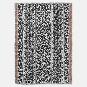 Boho Mandala Blume & Leaf Throw Blanket Decke