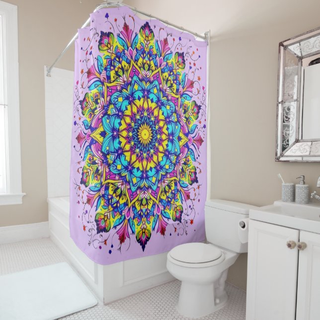 Boho Mandala Duschvorhang (Beispiel)