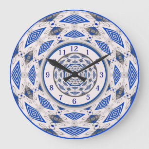 Boho Mandala Large Clock Große Wanduhr
