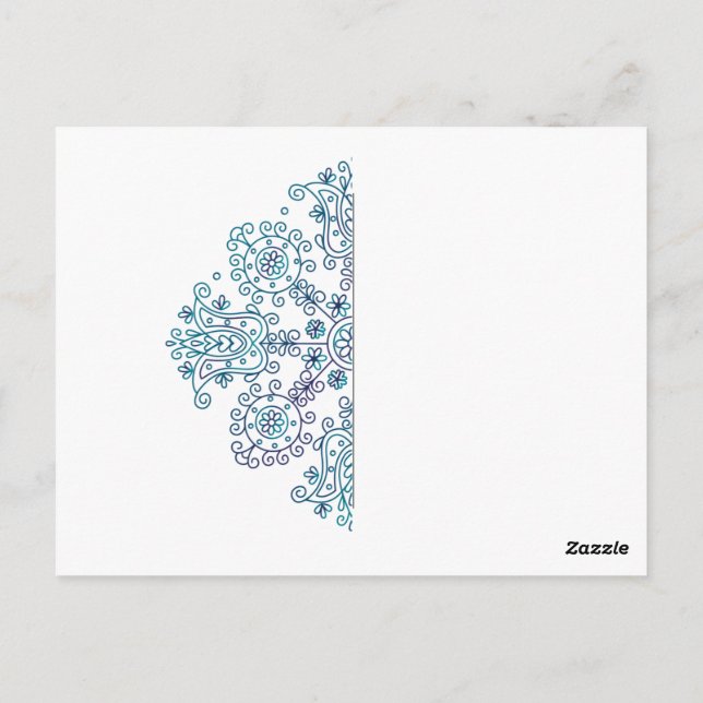Boho Mandala Postkarte (Rückseite)