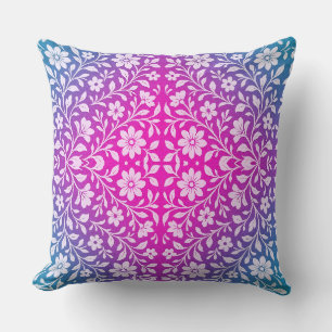 Boho-Mandala-Rosa- und Lila-Wurfkissen Kissen