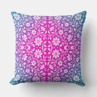 Boho-Mandala-Rosa- und Lila-Wurfkissen Kissen