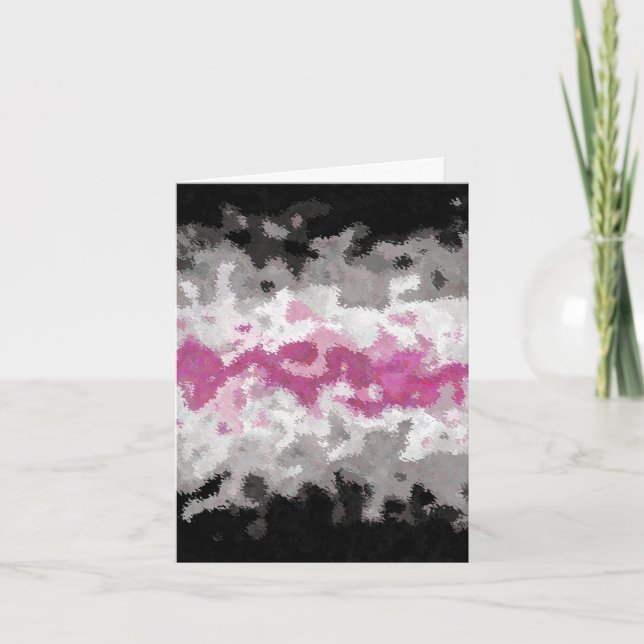 Boho Marble Abstrakte Librafeminine Pride Flag Dankeskarte (Vorderseite)