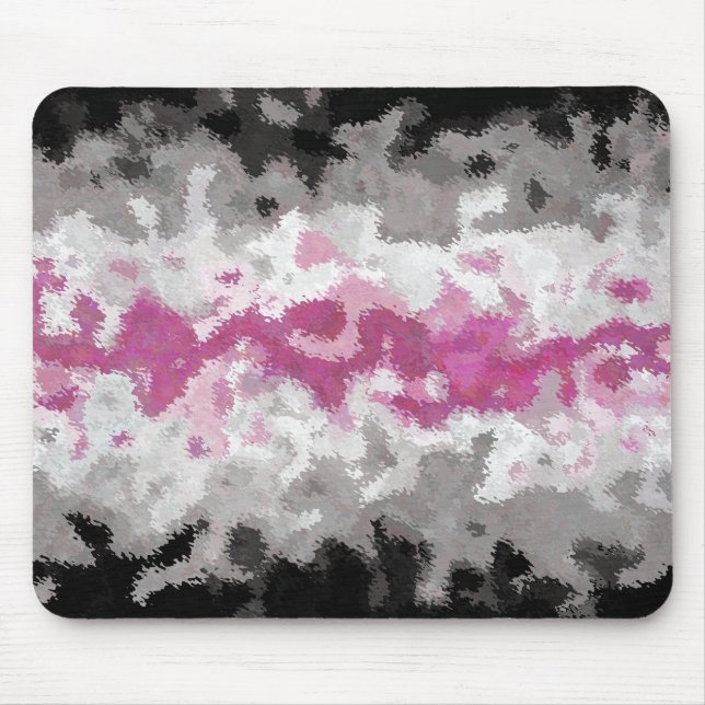 Boho Marble Abstrakte Librafeminine Pride Flag Mousepad (Vorne)