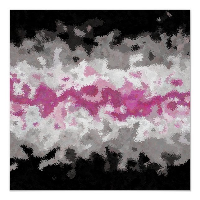 Boho Marble Abstrakte Librafeminine Pride Flag Poster (Vorderseite)