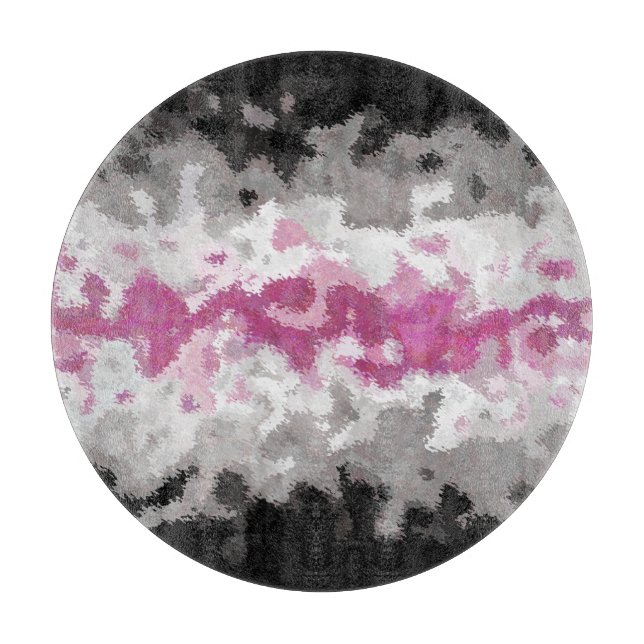Boho Marble Abstrakte Librafeminine Pride Flag Schneidebrett (Vorderseite)