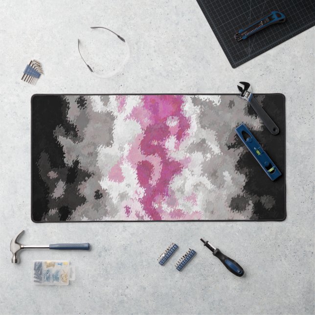 Boho Marble Abstrakte Librafeminine Pride Flag Schreibtischunterlage (Arbeitsplatz)