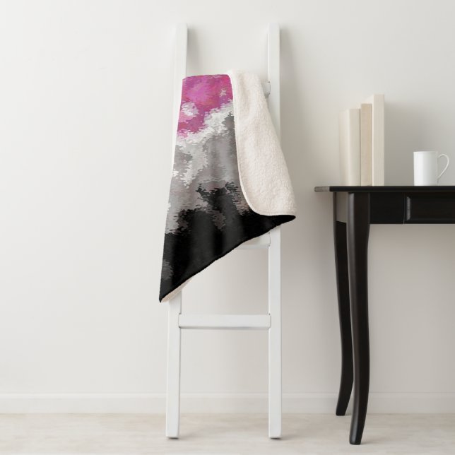 Boho Marble Abstrakte Librafeminine Pride Flag Sherpadecke (Beispiel)