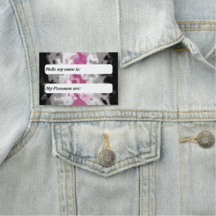 Boho-marmorierte anpassbare Librafeminine-Flagge Namensschild