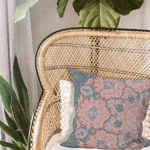 BOHO marokkanischer Arabesken-Entwurf in Blau und Kissen