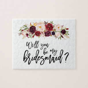 Boho Marsala Floral   Vorschlag von Bridesmaid Puz Puzzle