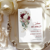 Boho marsala goldene Rose Save the Date romantisch