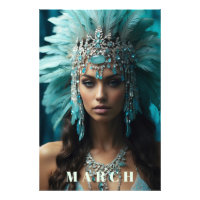 *~* Boho MÄRZ AP53 Headdress AQUAMARINE