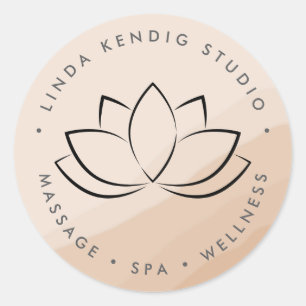 Boho-Massage-Therapeut-Logo-Aufkleber Runder Aufkleber