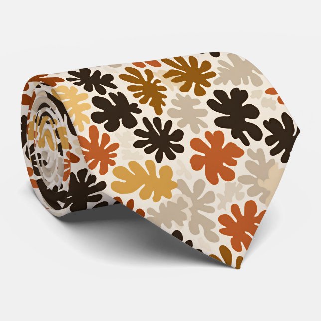 Boho Matisse Blumenmuster  Krawatte (Gerollt)