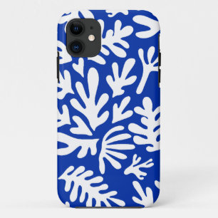 Boho Matisse botanische Formen Muster Blau Case-Mate iPhone Hülle