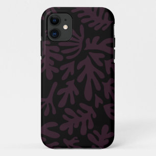 Boho Matisse botanische Formen Muster Schwarz Grau Case-Mate iPhone Hülle