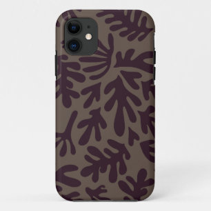 Boho Matisse botanische Formen Muster Schwarz Grau Case-Mate iPhone Hülle