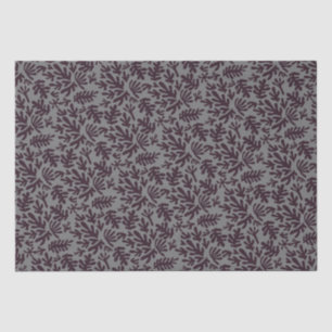 Boho Matisse botanische Formen Muster Schwarz Grau Seidenpapier