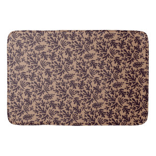 Boho Matisse Botanische Formen Muster Terrakotta Badematte