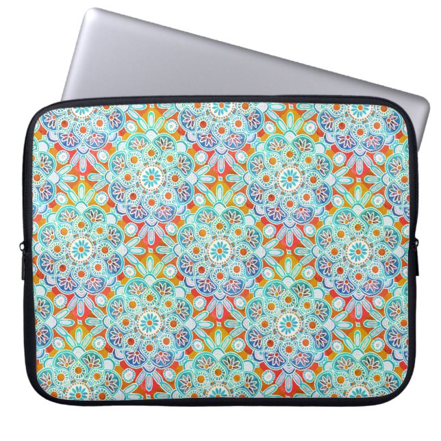 Boho Medallion Laptop-Ärmel Laptopschutzhülle (Vorderseite)