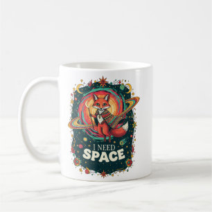 Boho Mehrfarbig Kosmischer Fuchs Ich Brauche Raum Kaffeetasse
