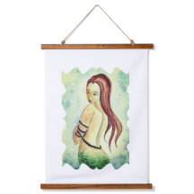 Boho Mermaid Watercolor Seafoam Green