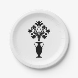 Boho Mid Century Flower Pot Pappteller