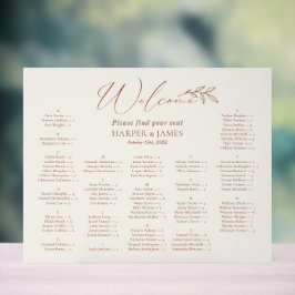 Boho Minimal Hochzeit Alphabetische Sitzordnung Acrylschild