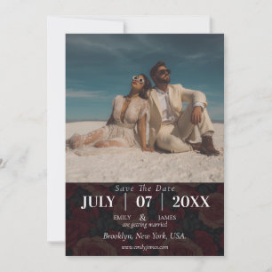 Boho Minimal Rustikale Rose Herbsthochzeit Save The Date