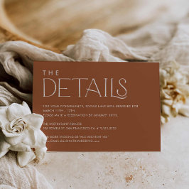 Boho Minimal Wedding Details - Abschlusskarte Begleitkarte