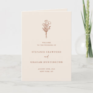 Boho-Minimalist-Botanik-Terrakotta-Hochzeit Programm