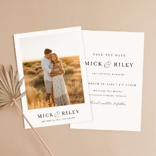 Boho-Minimalist-Hochzeitsbogen-Foto-Hochzeit Einladung