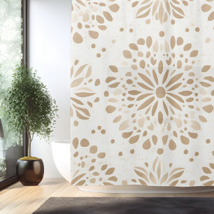 Boho-Minimalist-Mandala-Duschvorhang Duschvorhang