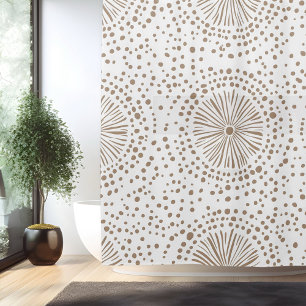 Boho-Minimalist-Mandala-Duschvorhang Duschvorhang