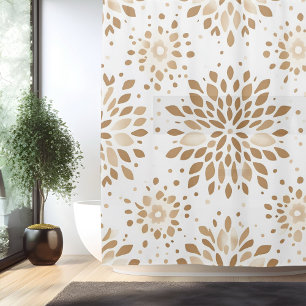 Boho-Minimalist-Mandala-Duschvorhang Duschvorhang