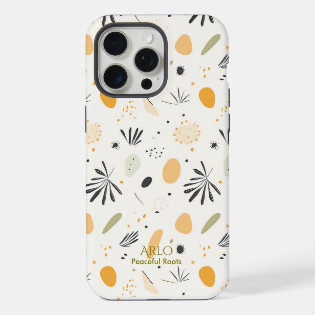 Boho Minimalist Nature Pattern - Abstract Pastel iPhone Hülle (Rückseite)