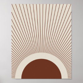 Boho Minimalist Sun Poster