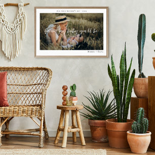 Boho Minimalistisch 1 Foto Erster Muttertag Poster
