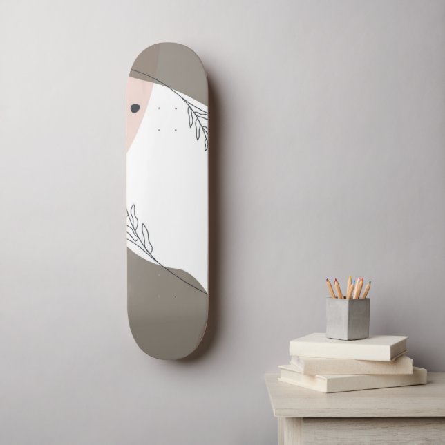 Boho Minimalistisch Abstrakt Skateboard (Wandkunst)