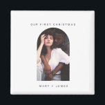 Boho Minimalistisch arc | Leichtes und Verheiratet Magnet<br><div class="desc">Minimalistisch Boho Arc | Merry und Verheiratetes Foto Magnet</div>