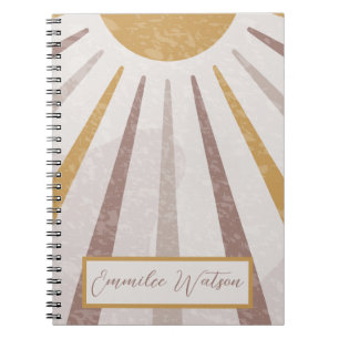 Boho Minimalistisch, benutzerdefinierter Skriptnam Notizblock