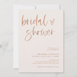 Boho Minimalistisch Brautparty | Modernes Bridal Einladung