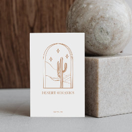 Boho Minimalistisch Cactus Line Logo für eine Lini Visitenkarte