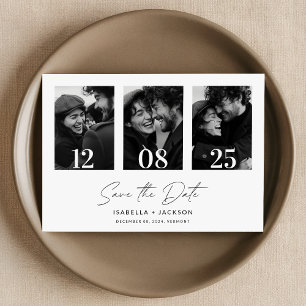 Boho Minimalistisch Foto Save the Date Einladung