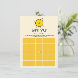 Boho Minimalistisch Hier kommt das Son Baby Bingo  Einladung